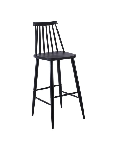 LAVIDA Bar Stool Metal & PP Black Color