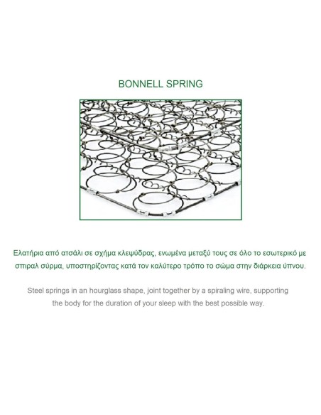 MATTRESS Bonnell Spring 150x200-19cm 2-side (Roll Pack)