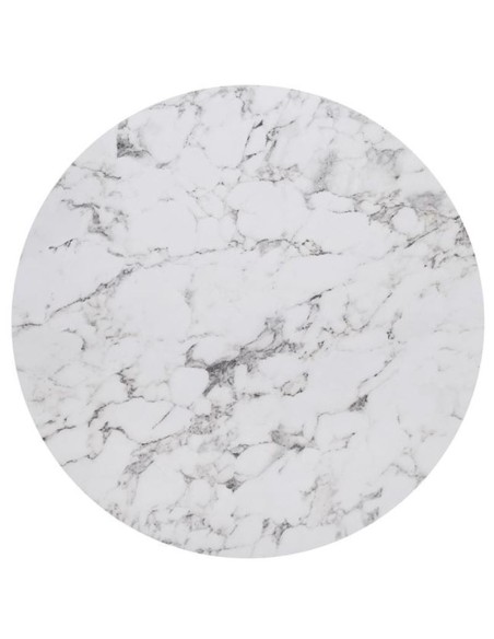 HPL Table Top D.70cm-12mm White Marble (UV)