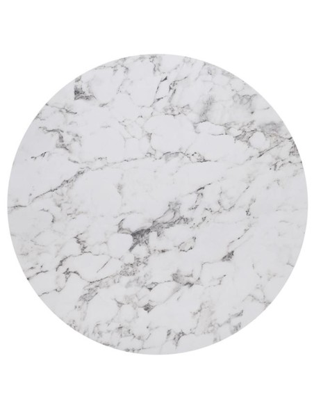 HPL Table Top D.70cm-12mm White Marble (UV)
