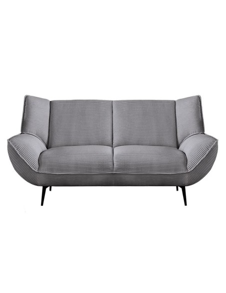 EMERALD 2-Seater Sofa Grey Corduroy Fabric
