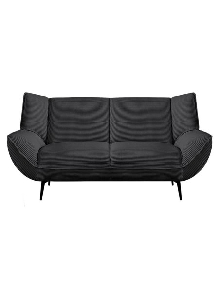 EMERALD 2-Seater Sofa Anthracite Corduroy Fabric