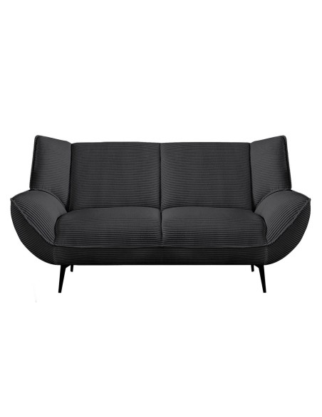 EMERALD 2-Seater Sofa Anthracite Corduroy Fabric