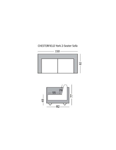 CHESTERFIELD York Kαναπές 2Θέσιος...