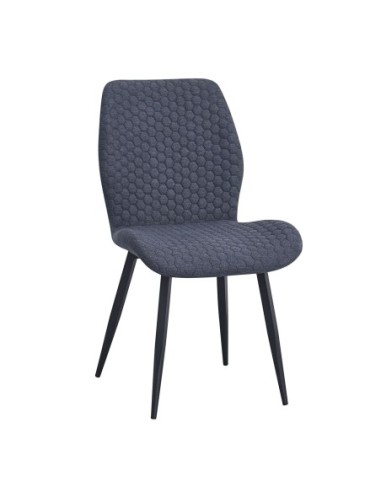 CLARA Chair Black Metal-Dark Grey Fabric