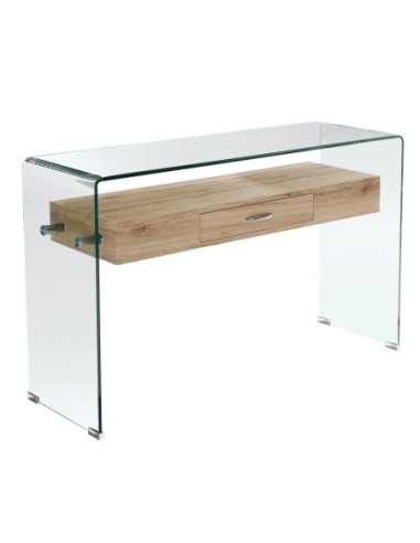 GLASSER Wood Κονσόλα Γυαλί Clear 12mm...