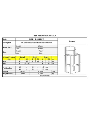 SALSA Bar Stool-Pro Metal...