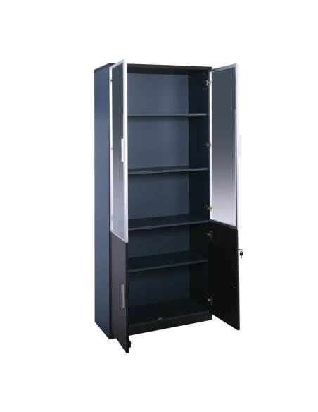 ADVANCE Bookcase Dark Walnut-Sky Grey