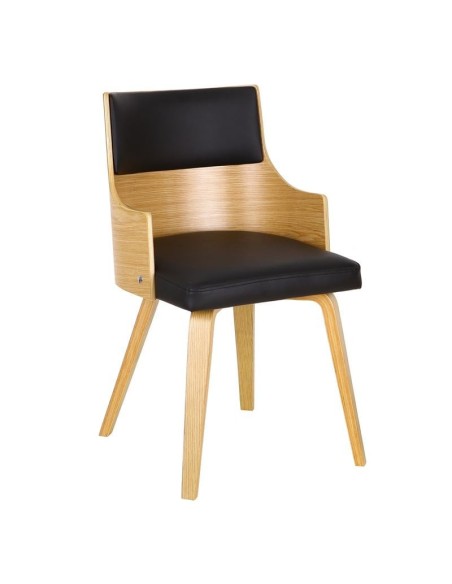 EMERSON Armchair Natural-Pu Black