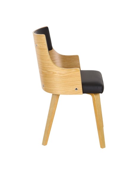 EMERSON Armchair Natural-Pu Black