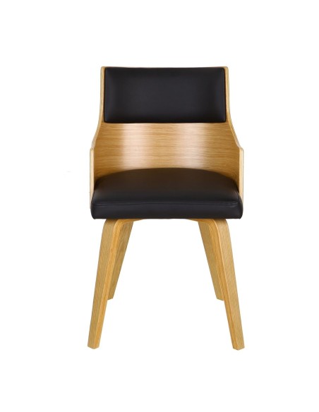 EMERSON Armchair Natural-Pu Black