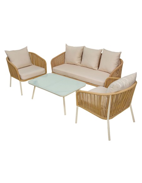 SALSA Alu ROPE Set (4 pcs) Beige-Cushions Cream