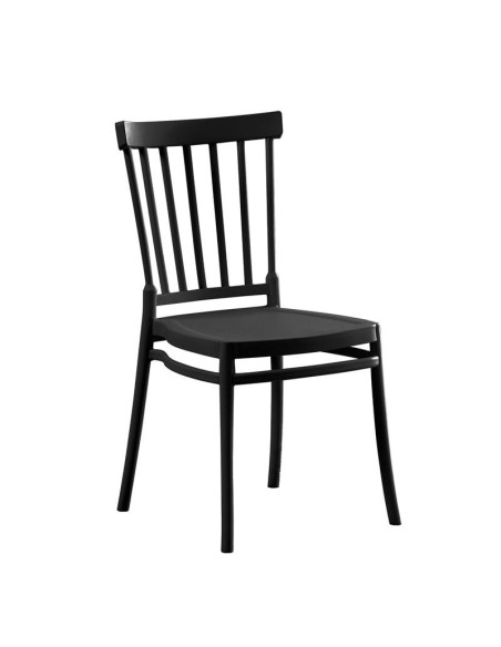 WINDSOR Stackable Chair PP-UV Black