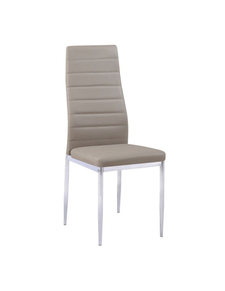 JETTA Chair Full K-D Cappuccino Pvc (Chromed)