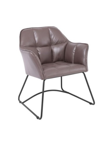 POLLY Armchair Metal Black-Suede...