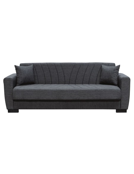 GALAXY Sofa-Bed with Storage 3-Seater - Fabric Dark Grey