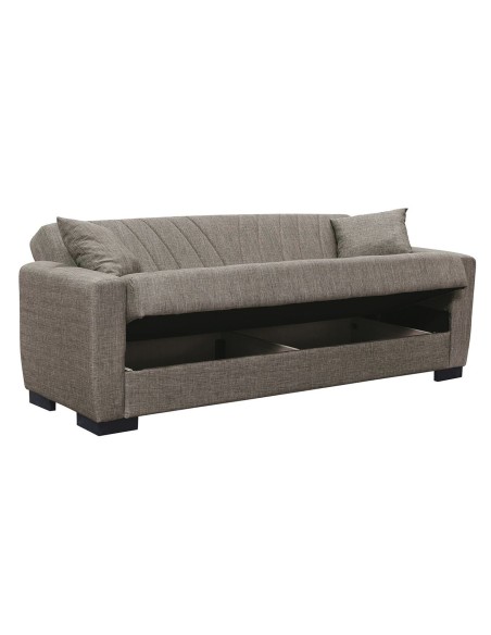 GALAXY Sofa-Bed with Storage 3-Seater - Fabric Brown