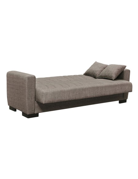 GALAXY Sofa-Bed with Storage 3-Seater - Fabric Brown