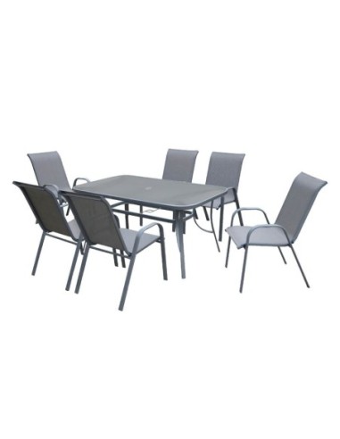 RIO Set(Table 150x90cm+6 Armchairs)...