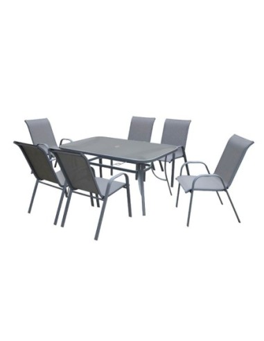 RIO Set(Table 140x80cm+6 Armchairs)...
