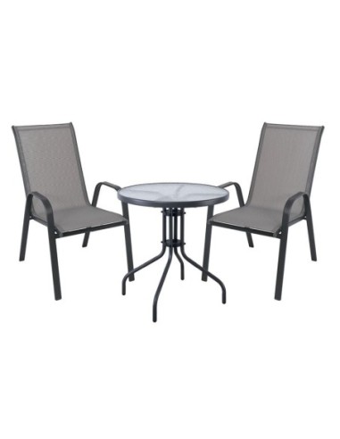 RIO Set (Table Φ70+2 Armchair) Metal...