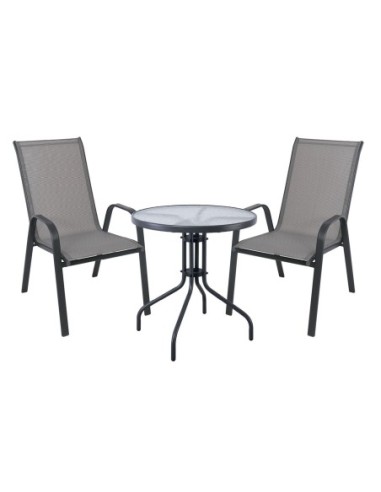 RIO Set (Table Φ70+2 Armchair) Metal...