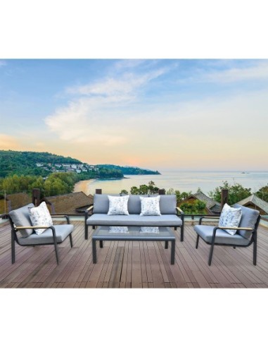 LATINO Set (4pcs) Alu Black-Cushions...