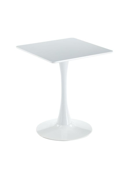 BREAK Τραπέζι MDF Άσπρο, Βάση Μέταλλο Βαφή Άσπρο