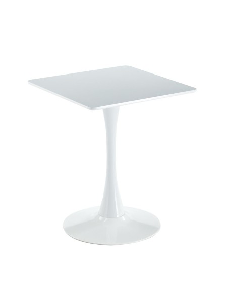 BREAK Τραπέζι MDF Άσπρο, Βάση Μέταλλο Βαφή Άσπρο