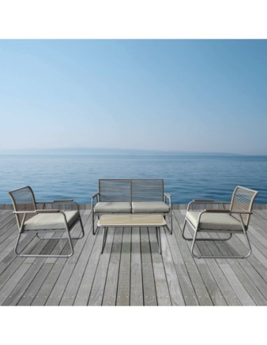 ROCCO Set Σαλόνι Κήπου 4τεμ, Μέταλλο...