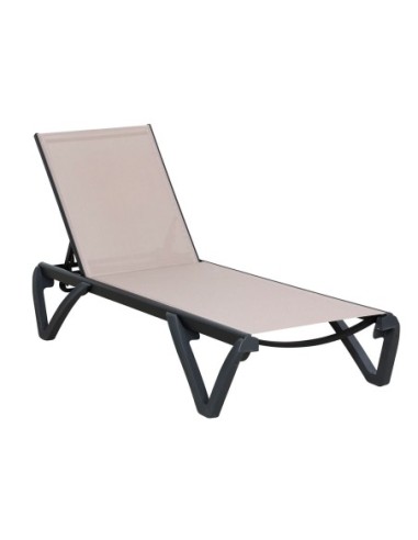 CAPRI K-D Sunlounger ALU Black, PP-UV...