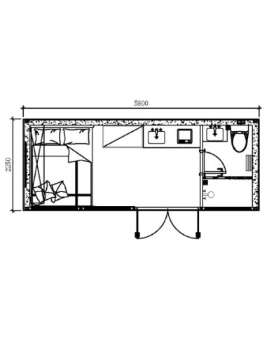 APPLE Cabin Capsule house 13m2, με 1...