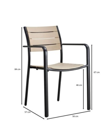 SAGA Πολυθρόνα Στοιβαζόμενη, Μέταλλο...