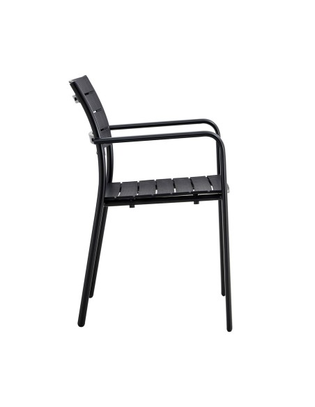 SAGA Armchair Metal Black-PP-UV Anthracite