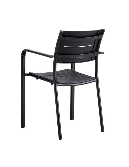 SAGA Armchair Metal Black-PP-UV Anthracite