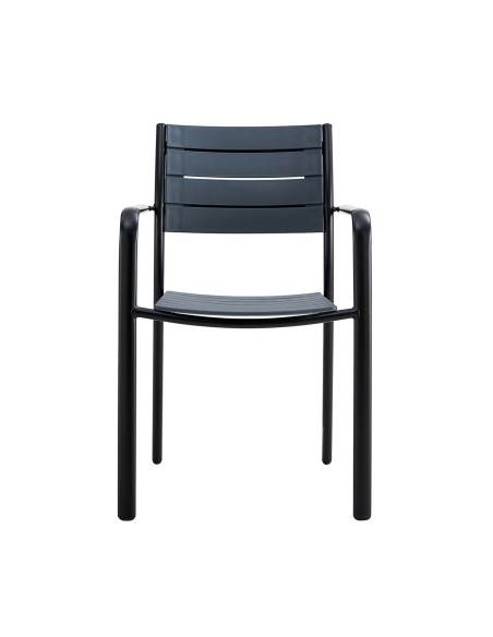 SAGA Armchair Metal Black-PP-UV Anthracite