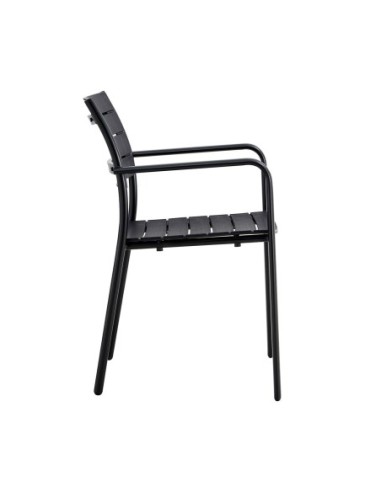 SAGA Armchair Metal Black-PP-UV Black