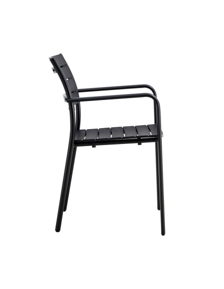 SAGA Armchair Metal Black-PP-UV Black
