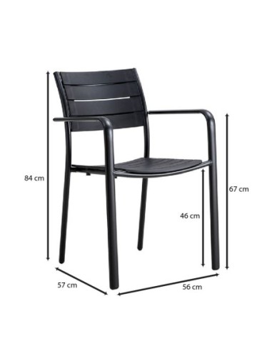 SAGA Armchair Metal Black-PP-UV Black