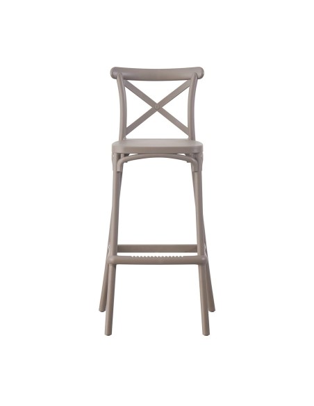 DESTINY Σκαμπό BAR με Πλάτη, PP Mocha