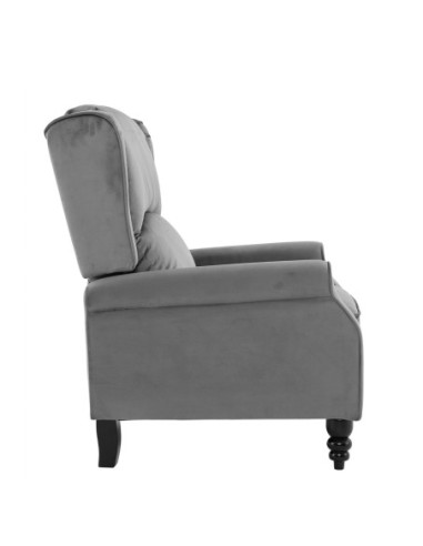 SIMPLE Relax Armchair Velure Grey Fabric