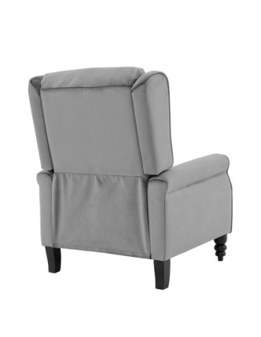 SIMPLE Relax Armchair Velure Grey Fabric