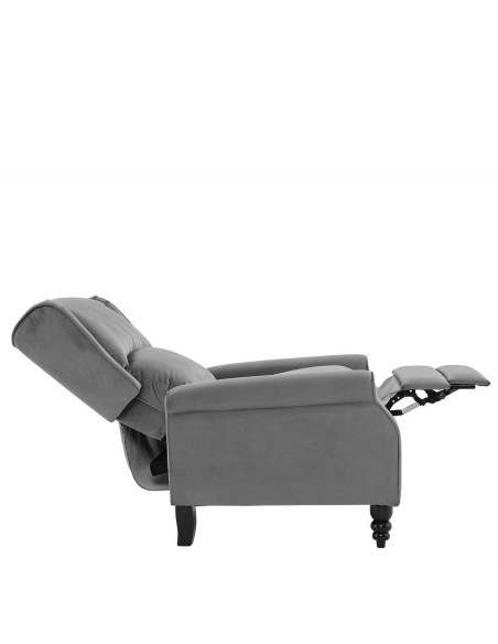 SIMPLE Relax Armchair Velure Grey Fabric