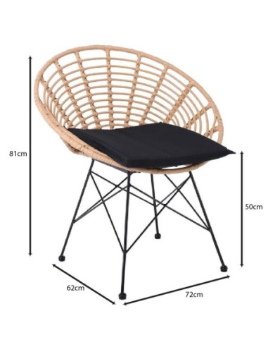 SALSA Coral Armchair Metal...