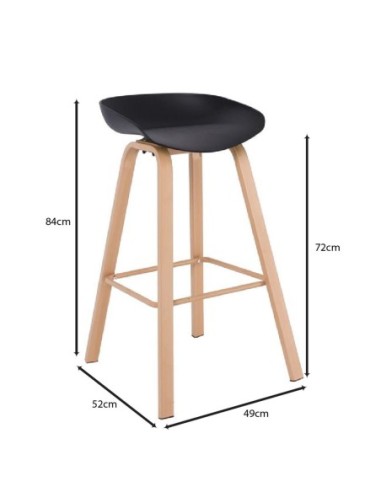 PENT Σκαμπό Bar, Μέταλλο Βαφή Φυσικό,...