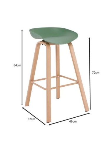 PENT Bar Stool Metal Natural Color,...