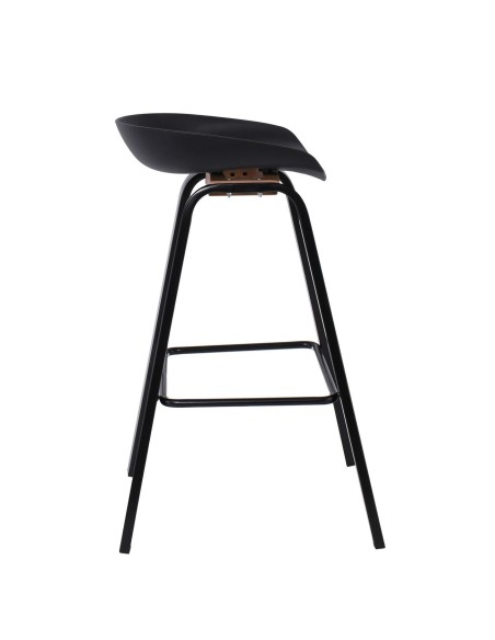 PENT Bar Stool Metal Black Color, PP Black