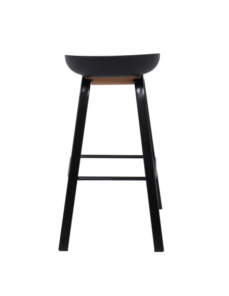 PENT Bar Stool Metal Black Color, PP Black