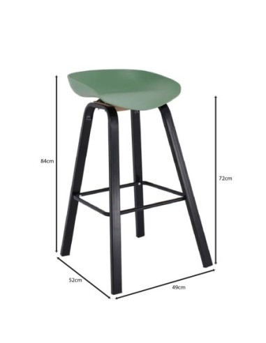 PENT Bar Stool Metal Black Color, PP...