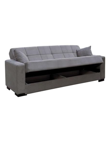 CARSON Sofa-Bed with Storage 3-Seater - Fabric Grey
